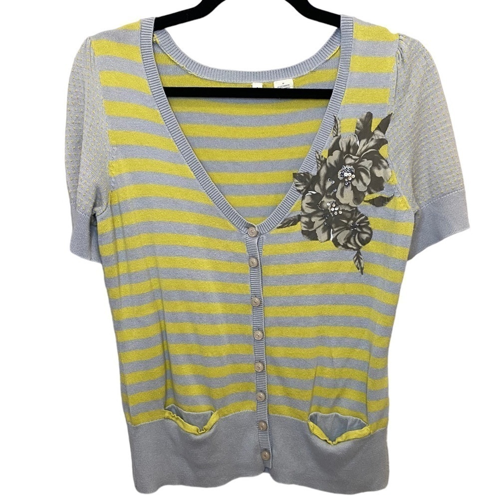 ANTHROPOLOGIE Moth Cattleya Sweater Size Medium